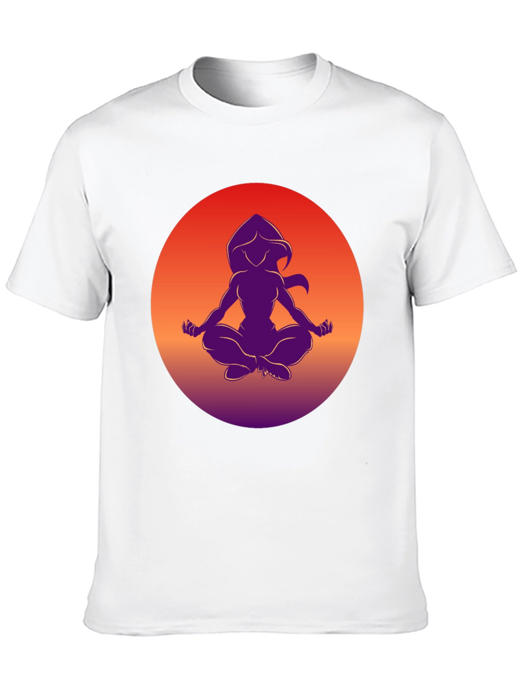 Zen Silhouette T-Shirt - Meditating Design