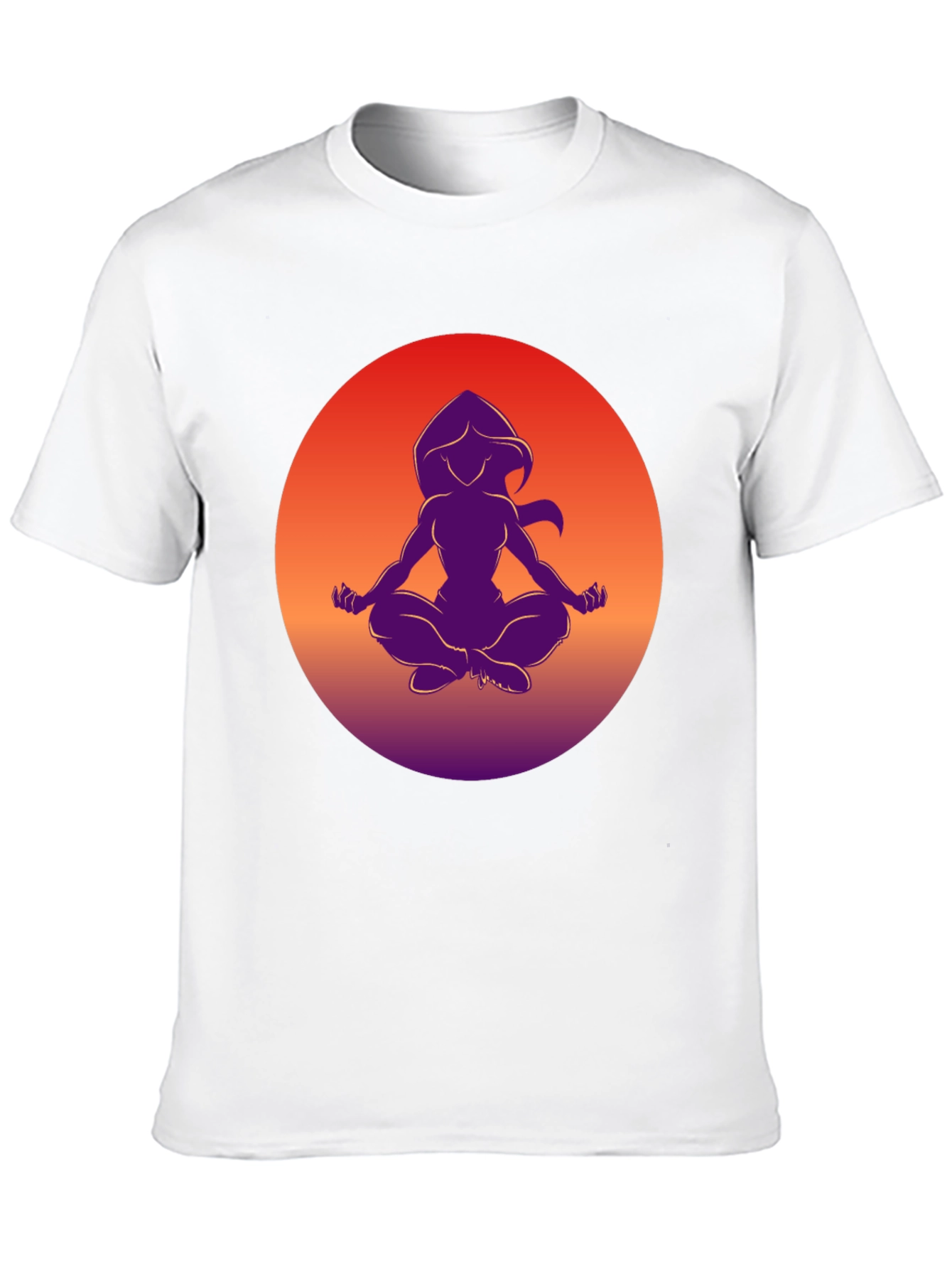 Zen Silhouette T-Shirt - Meditating Design
