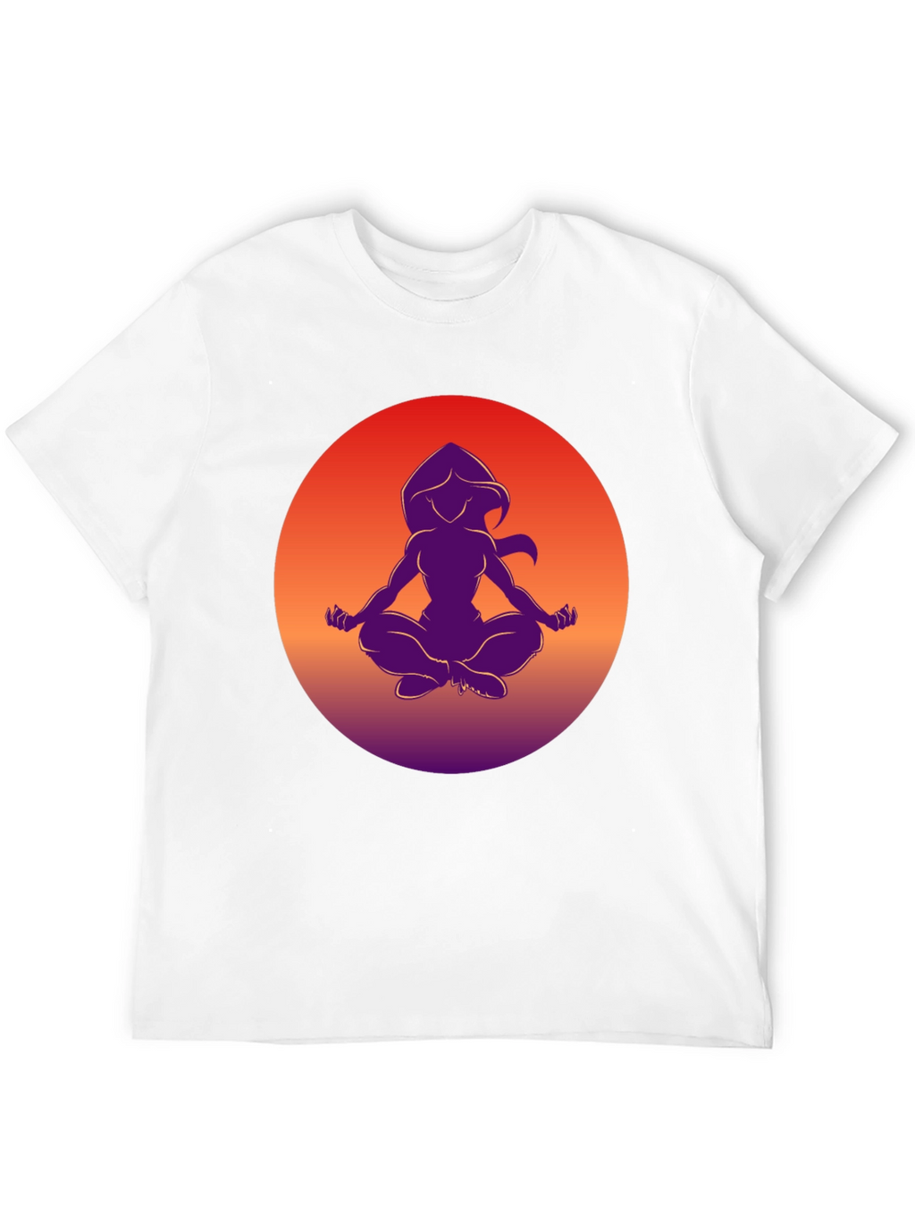Zen Silhouette T-Shirt - Meditating Design