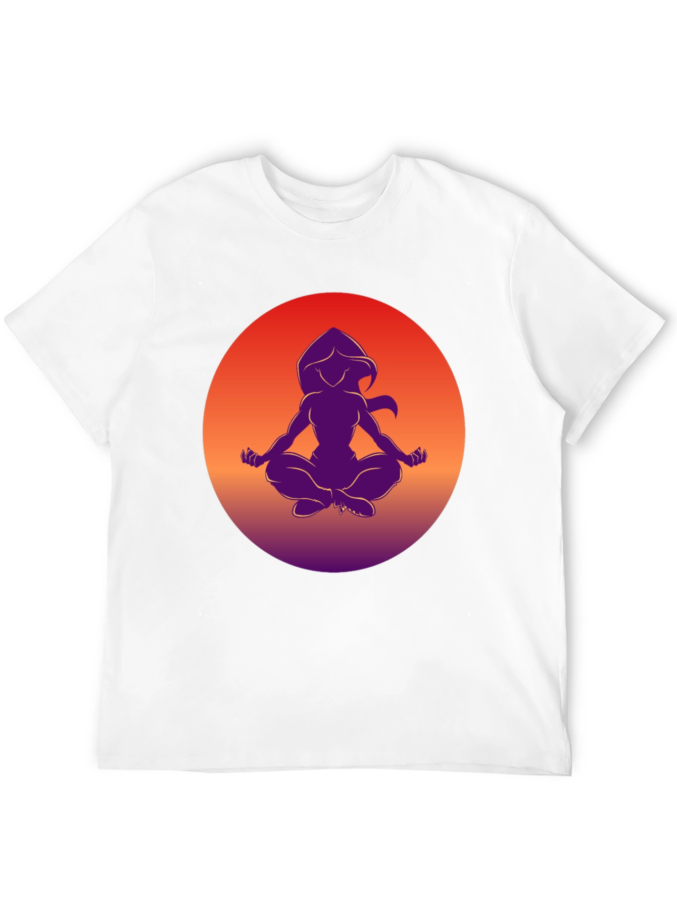 Zen Silhouette T-Shirt - Meditating Design