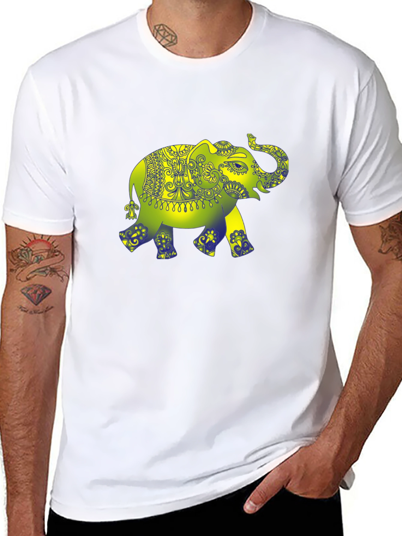 Elephant Graphic Print T-Shirt