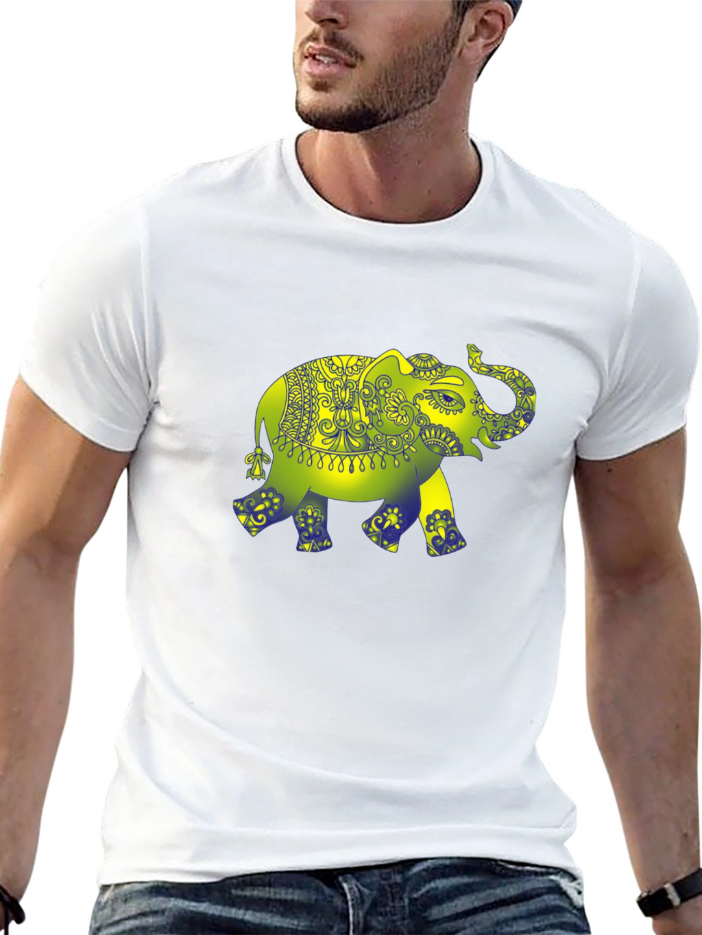 Elephant Graphic Print T-Shirt