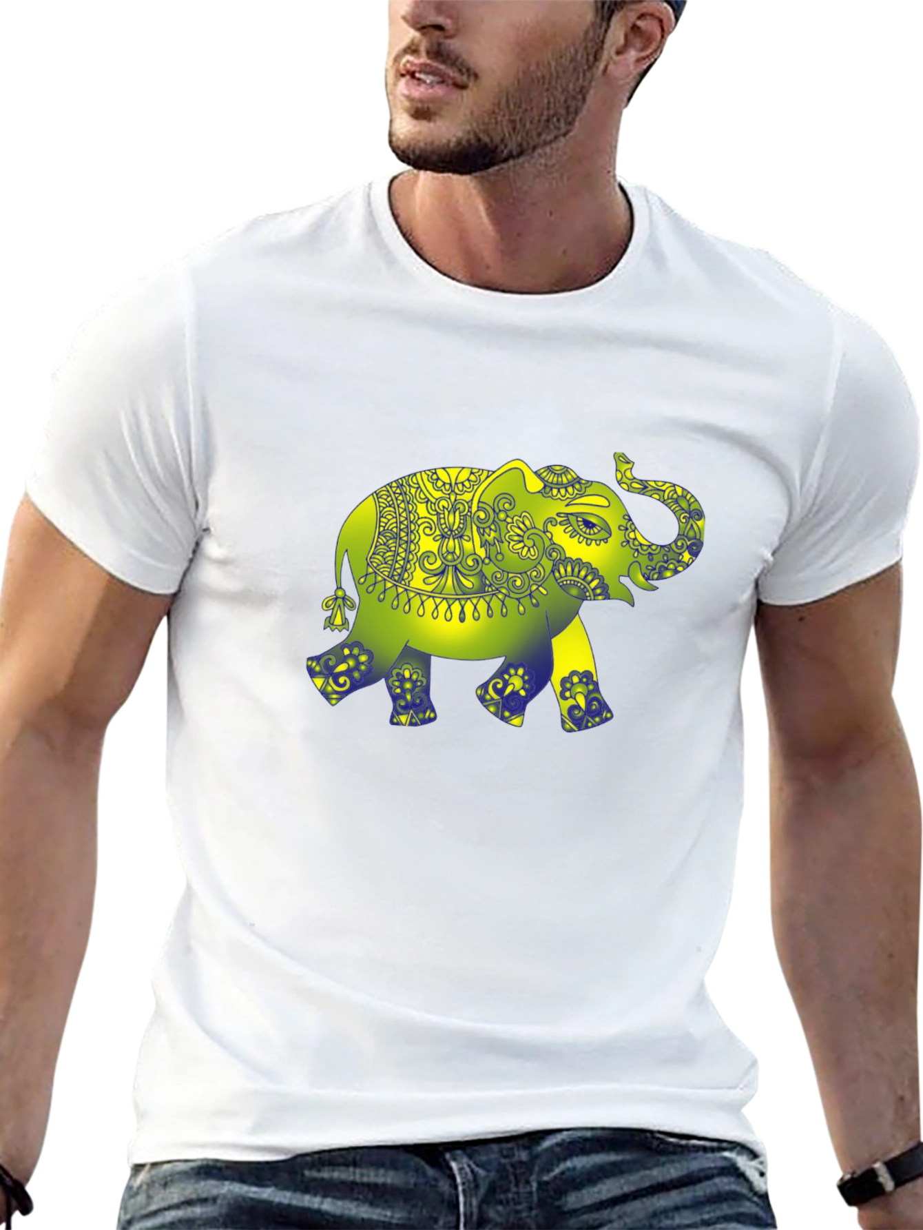 Elephant Graphic Print T-Shirt