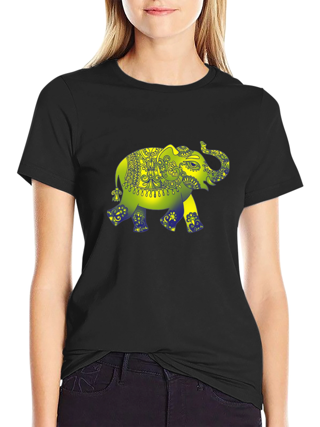 Elephant Graphic Print T-Shirt