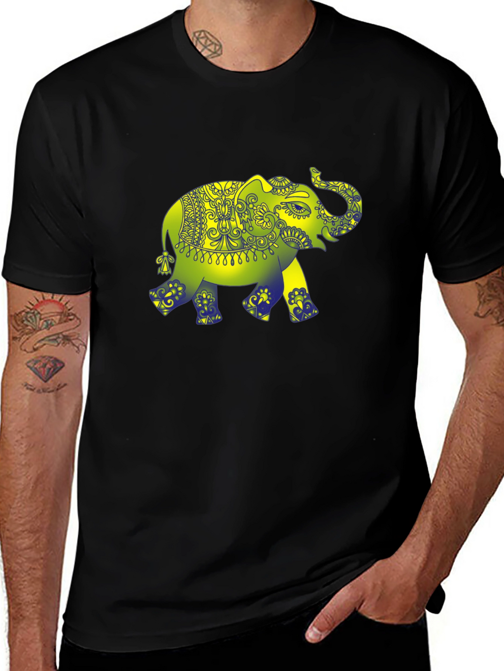 Elephant Graphic Print T-Shirt