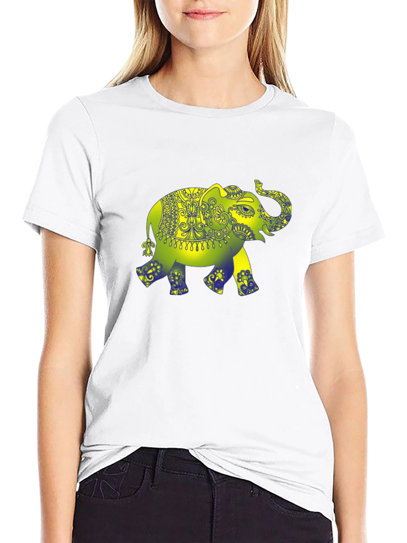 Elephant Graphic Print T-Shirt