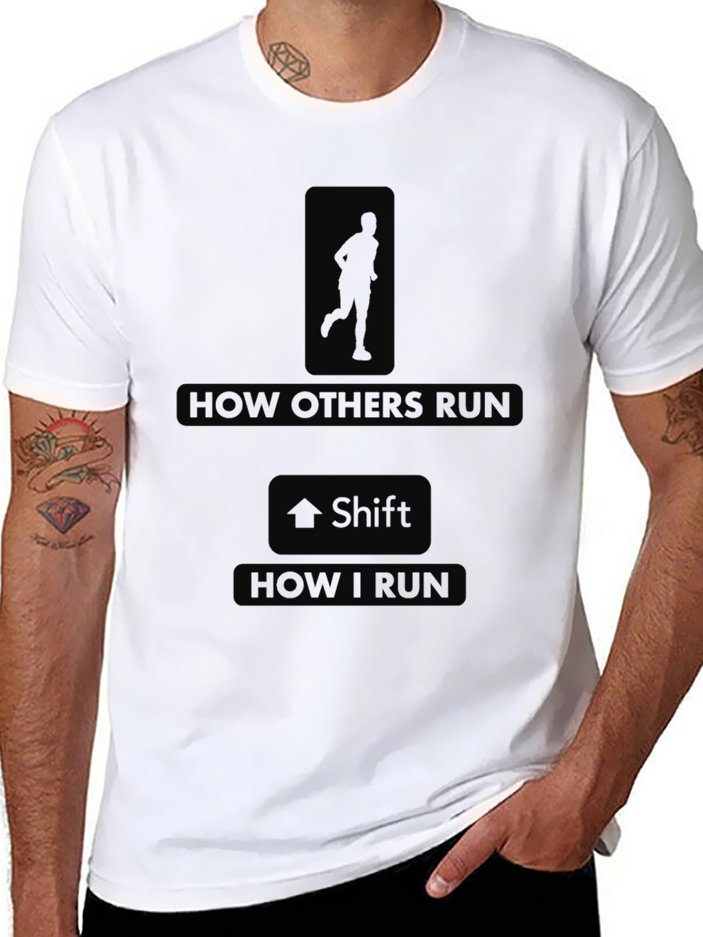 Funny Running T-Shirt - How I Run Design