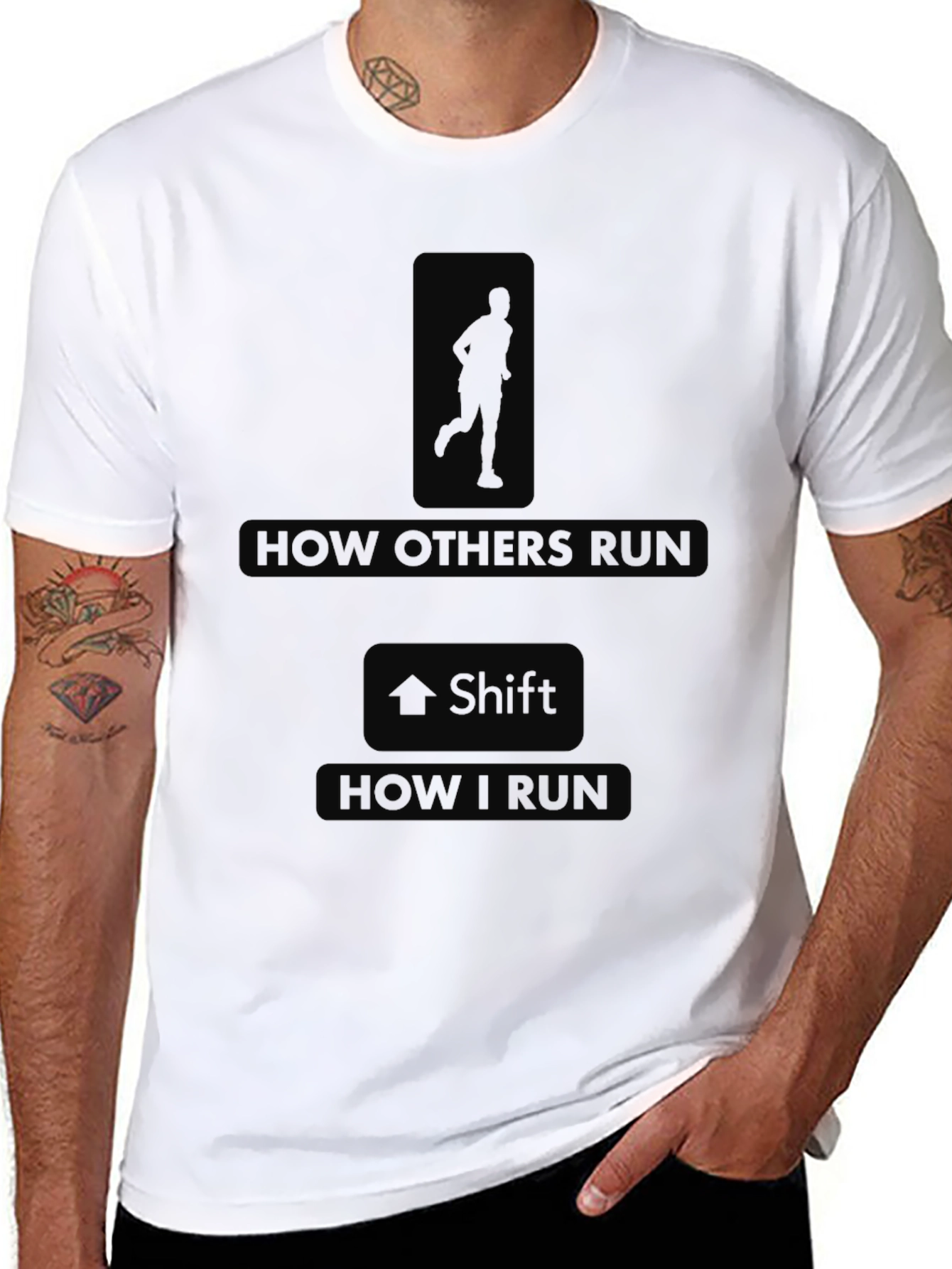 Funny Running T-Shirt - How I Run Design