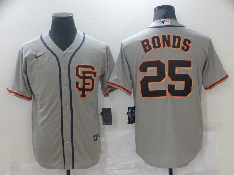 Men's San Francisco Giants Barry Bonds #25 Gray Replica Baseball Jerseys