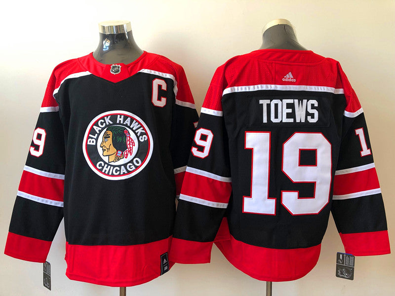 Men's Chicago Blackhawks Jonathan Toews #19 Black Player Jerseys