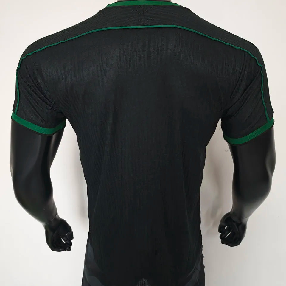 1998 Brazil Black Retro Player Version Soccer Jersey 球员版 Back
