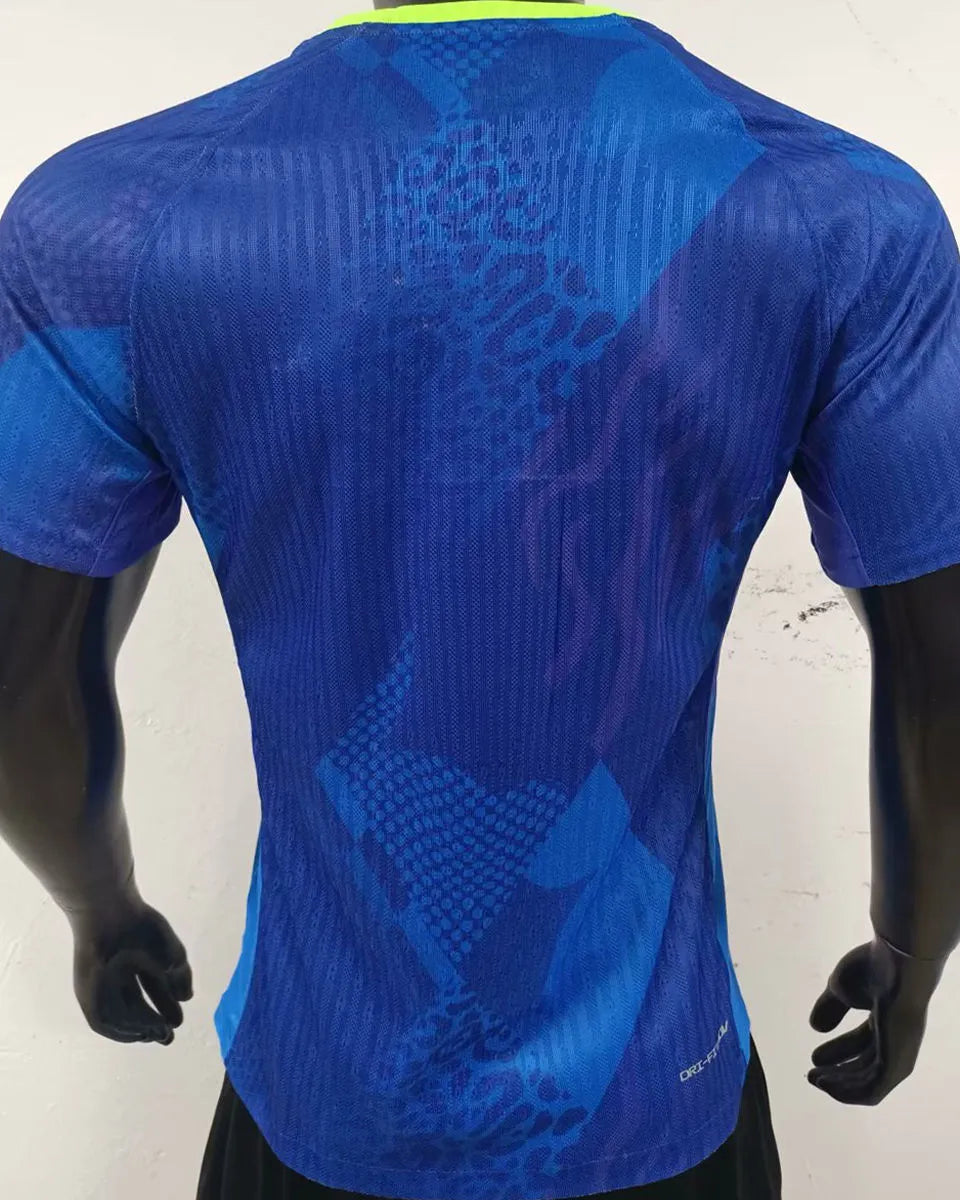 2025/26 Brazil Away Blue Player Version Jersey Back