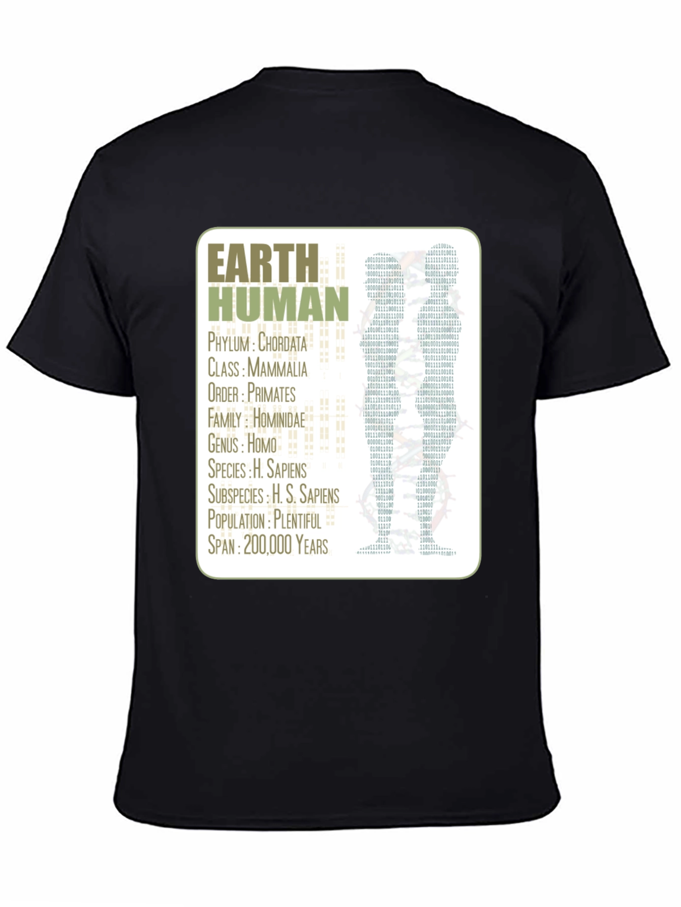 Earth Human Tee - Evolutionary Biology T-Shirt