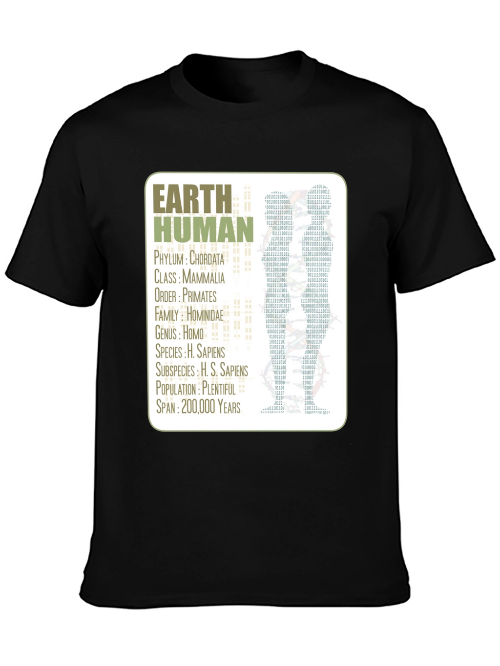 Earth Human Tee - Evolutionary Biology T-Shirt