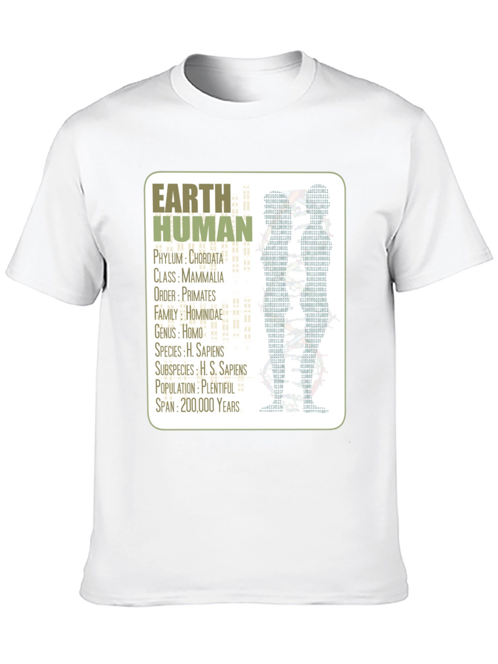 Earth Human Tee - Evolutionary Biology T-Shirt