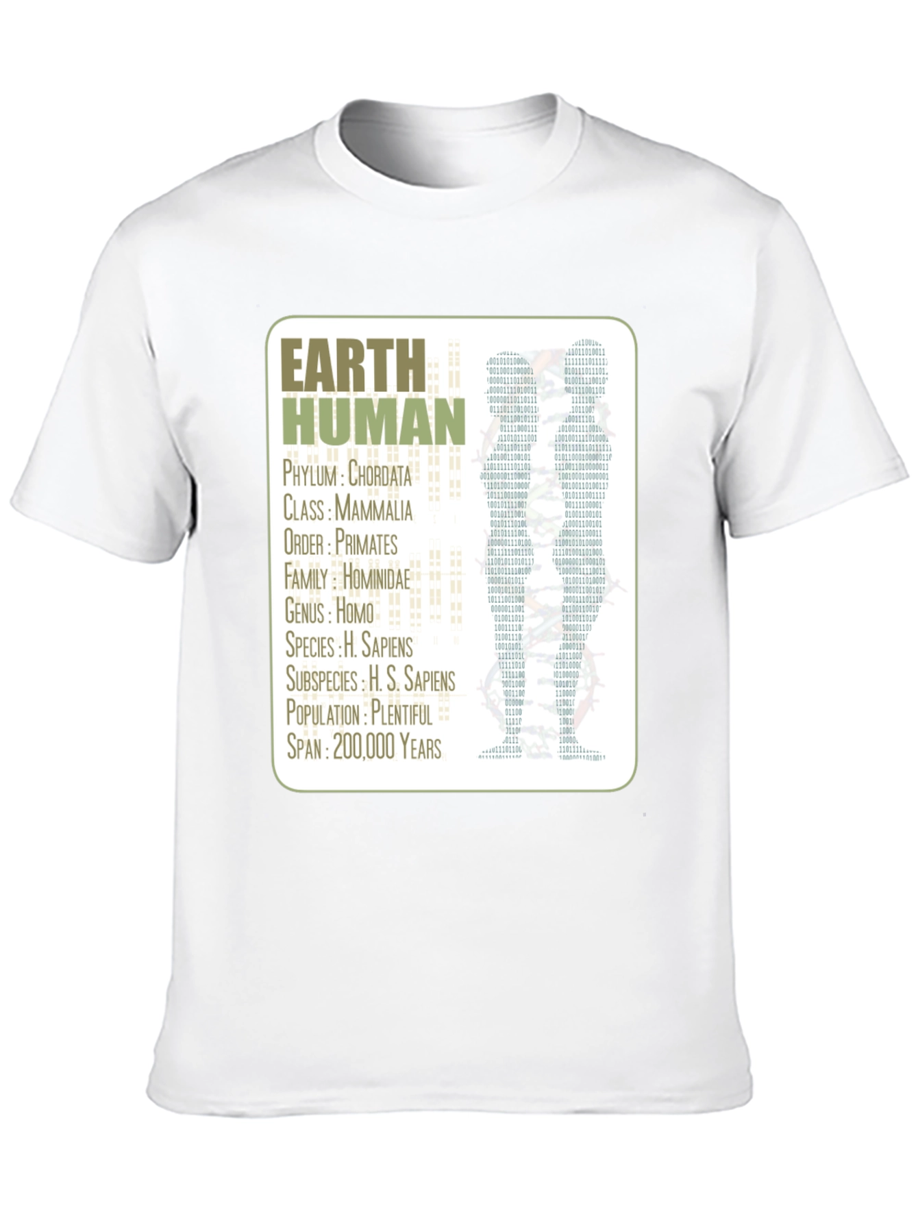 Earth Human Tee - Evolutionary Biology T-Shirt