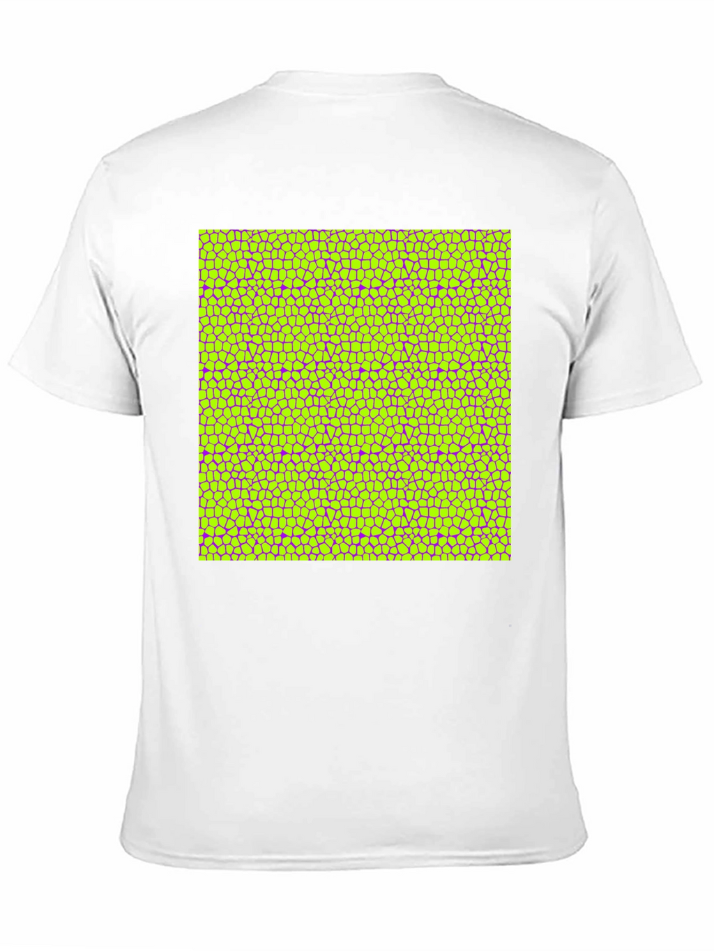 Vibrant Geometric Mosaic Print Black T-Shirt