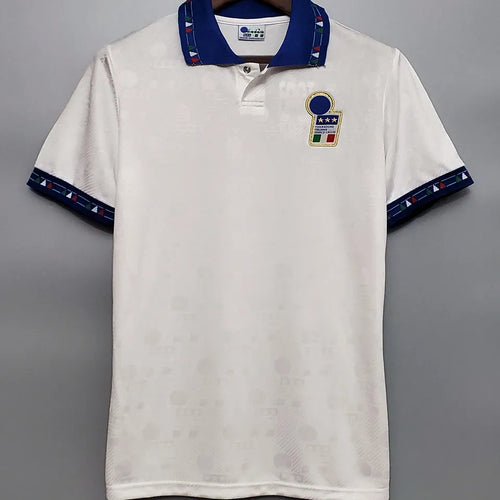 1994 Italy Away White Retro Soccer Jersey Back