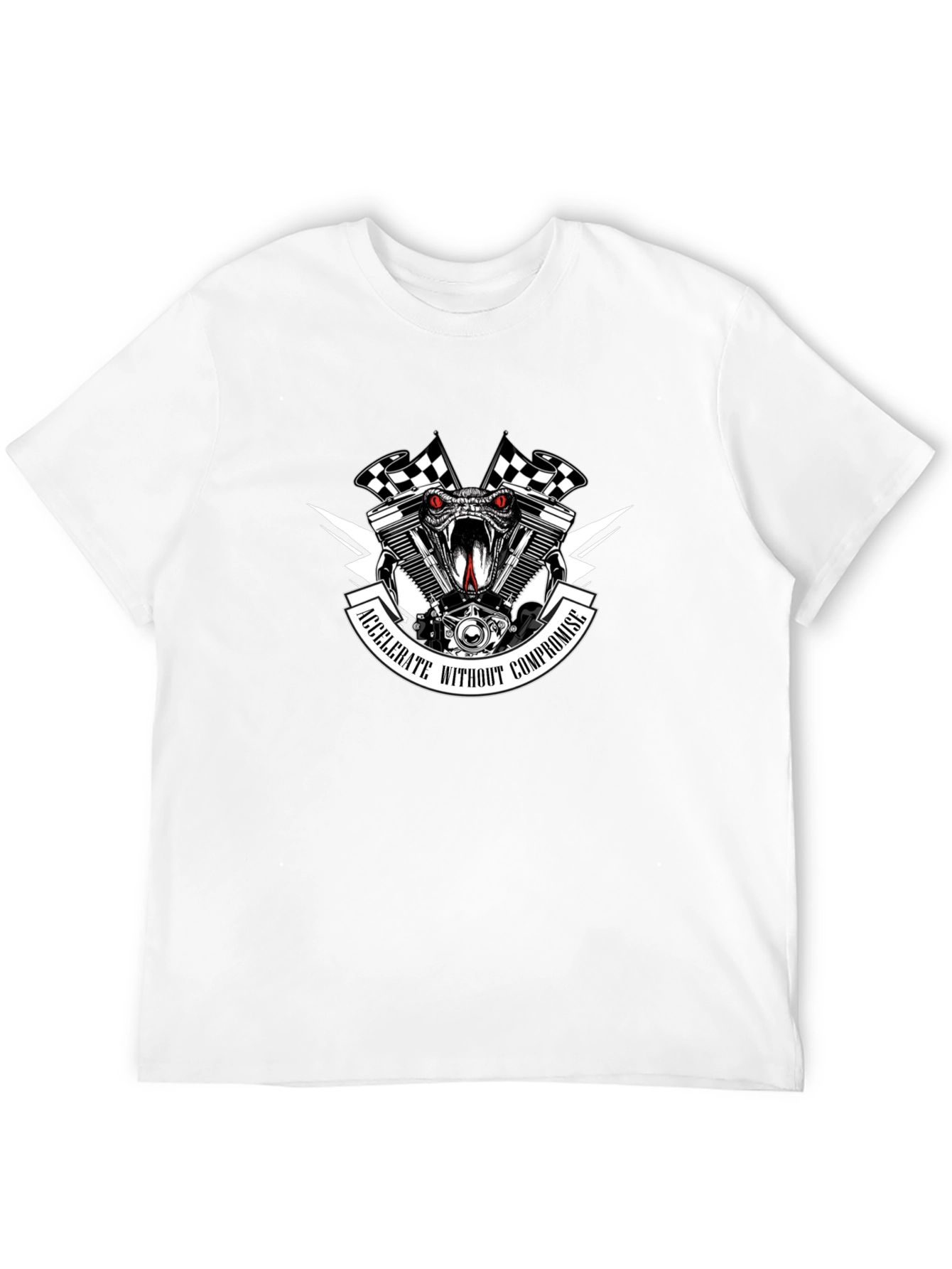 Motorcycle Snake Engine Graphic T-Shirt