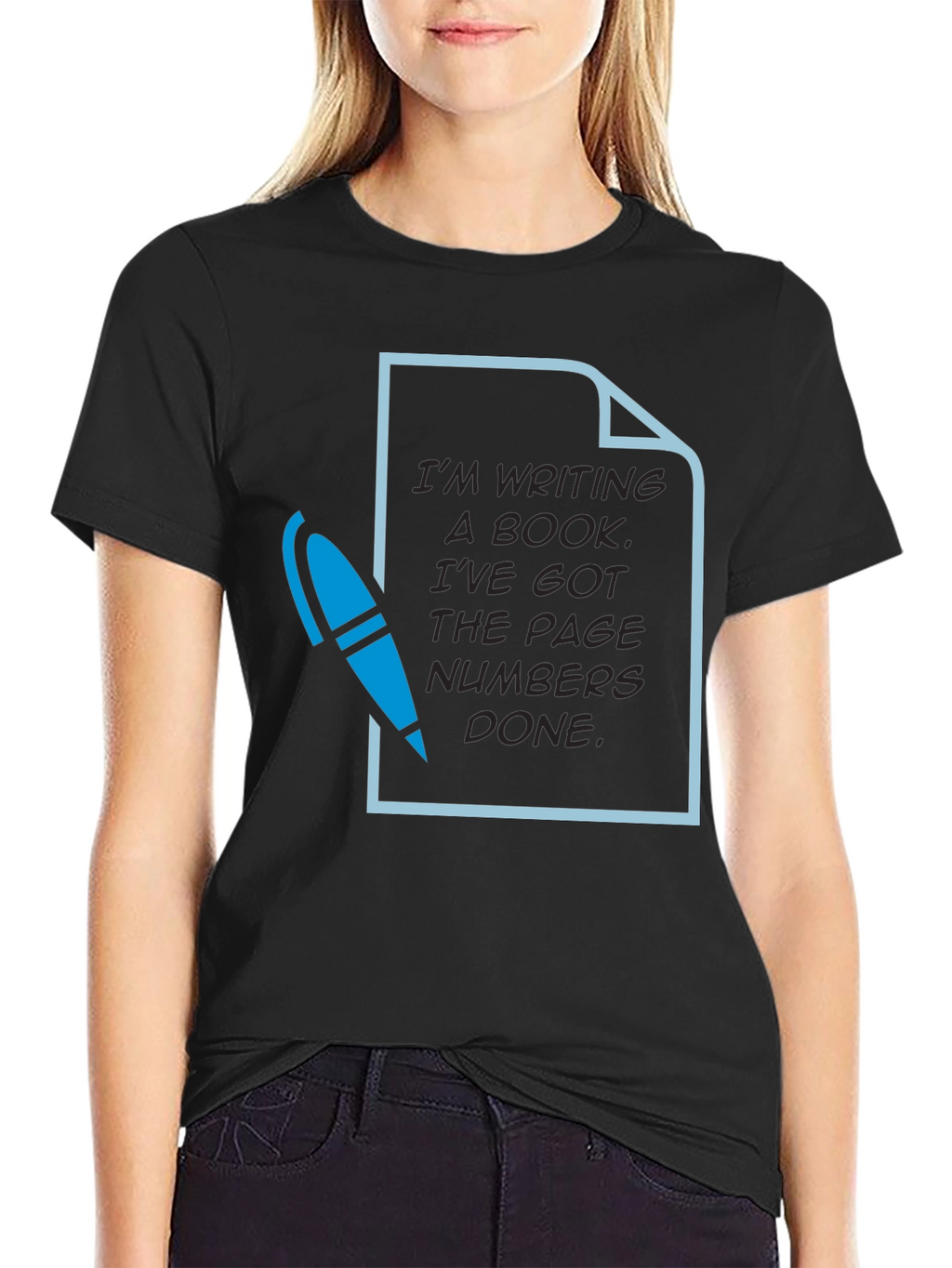 Writers Humor T-Shirt: Page Numbers Done