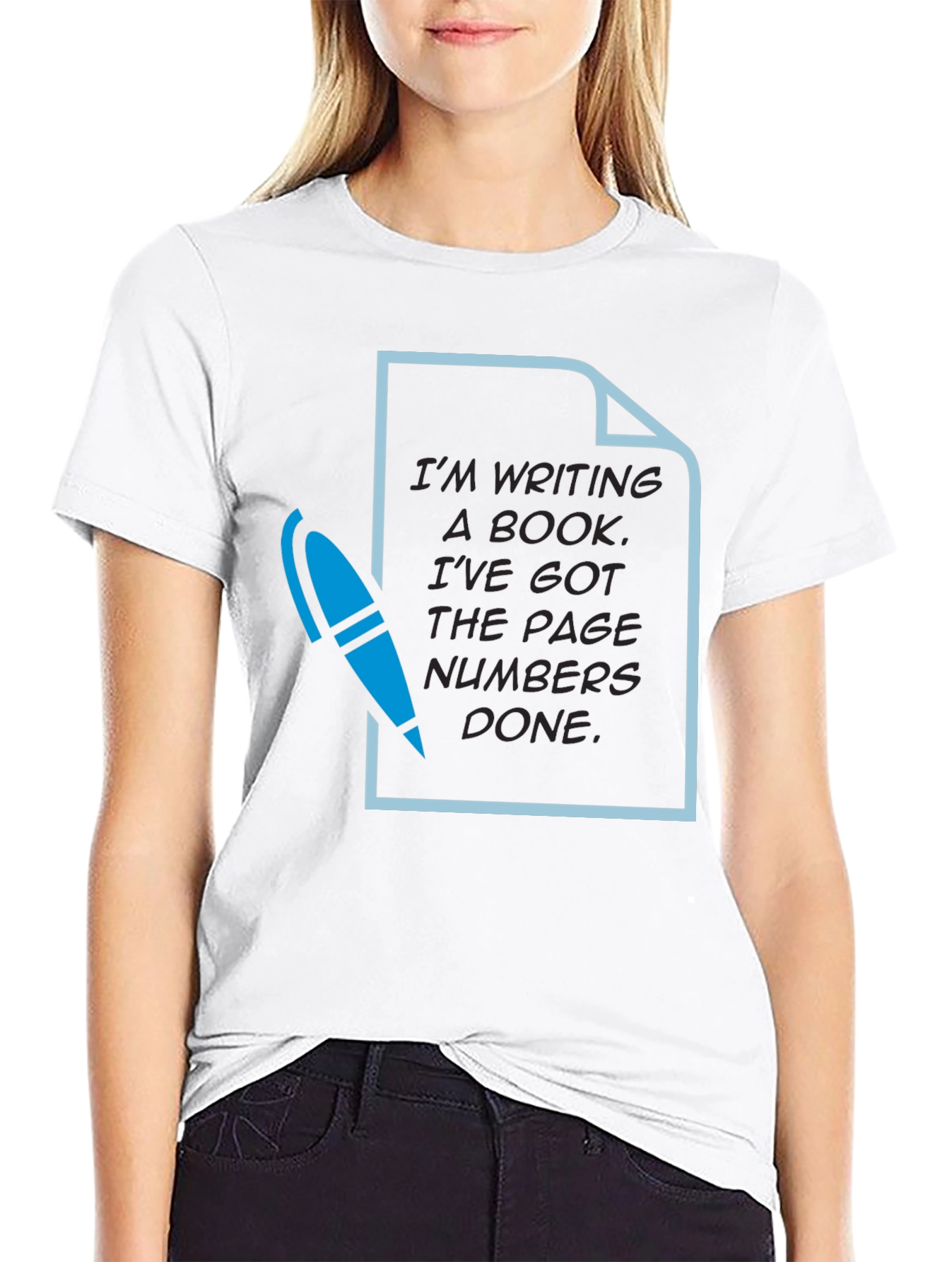 Writers Humor T-Shirt: Page Numbers Done