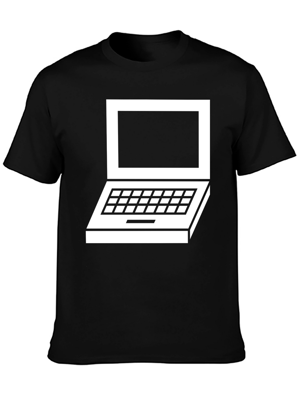 Retro Laptop Graphic Tee - Classic Design