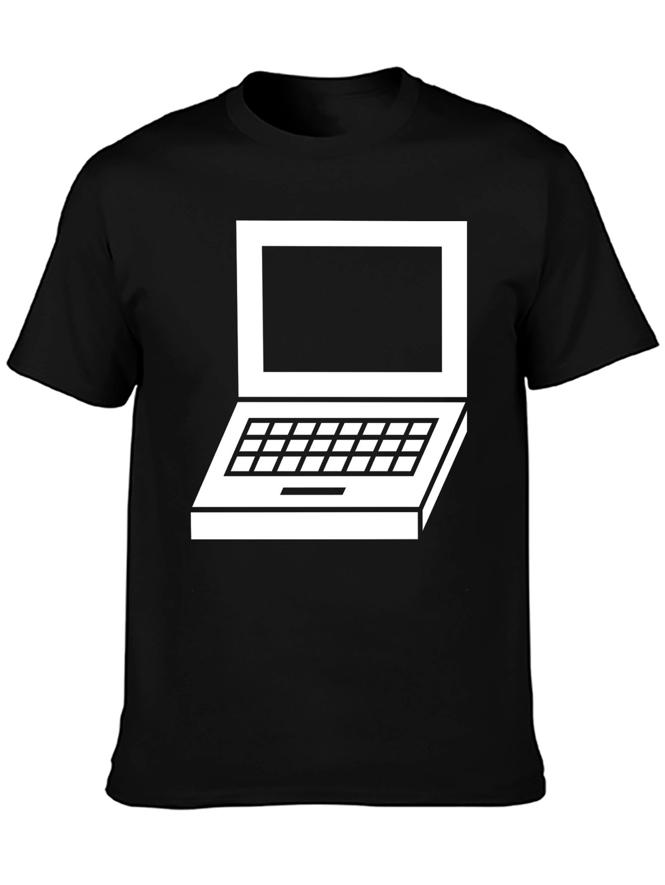 Retro Laptop Graphic Tee - Classic Design