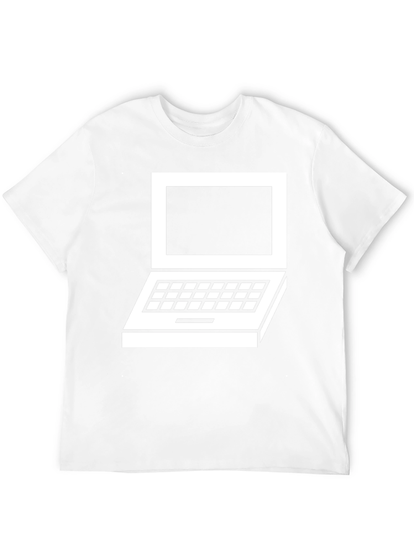 Retro Laptop Graphic Tee - Classic Design