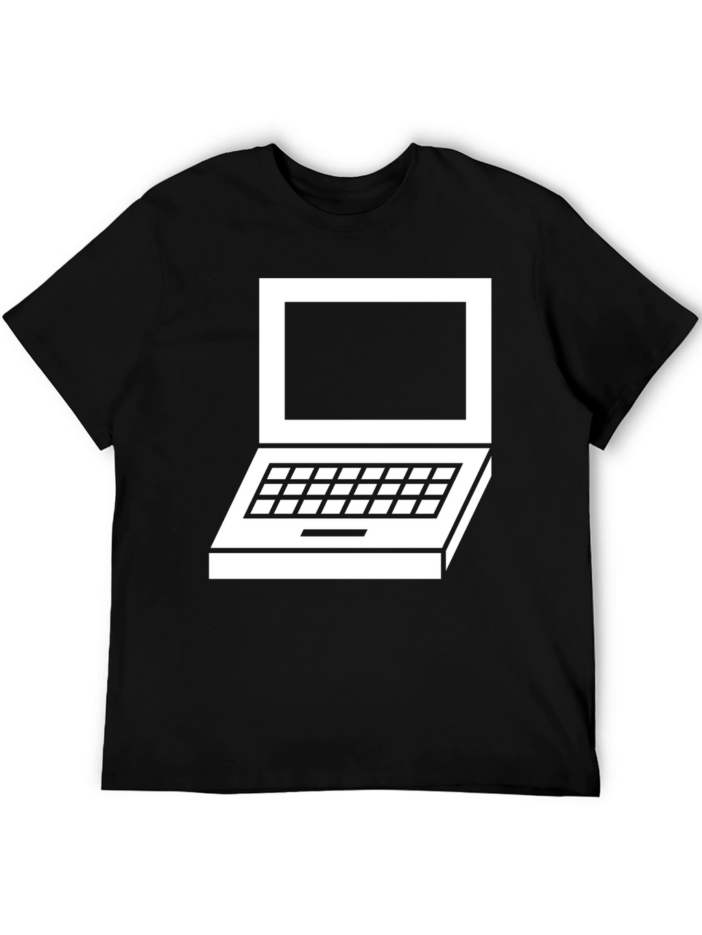 Retro Laptop Graphic Tee - Classic Design