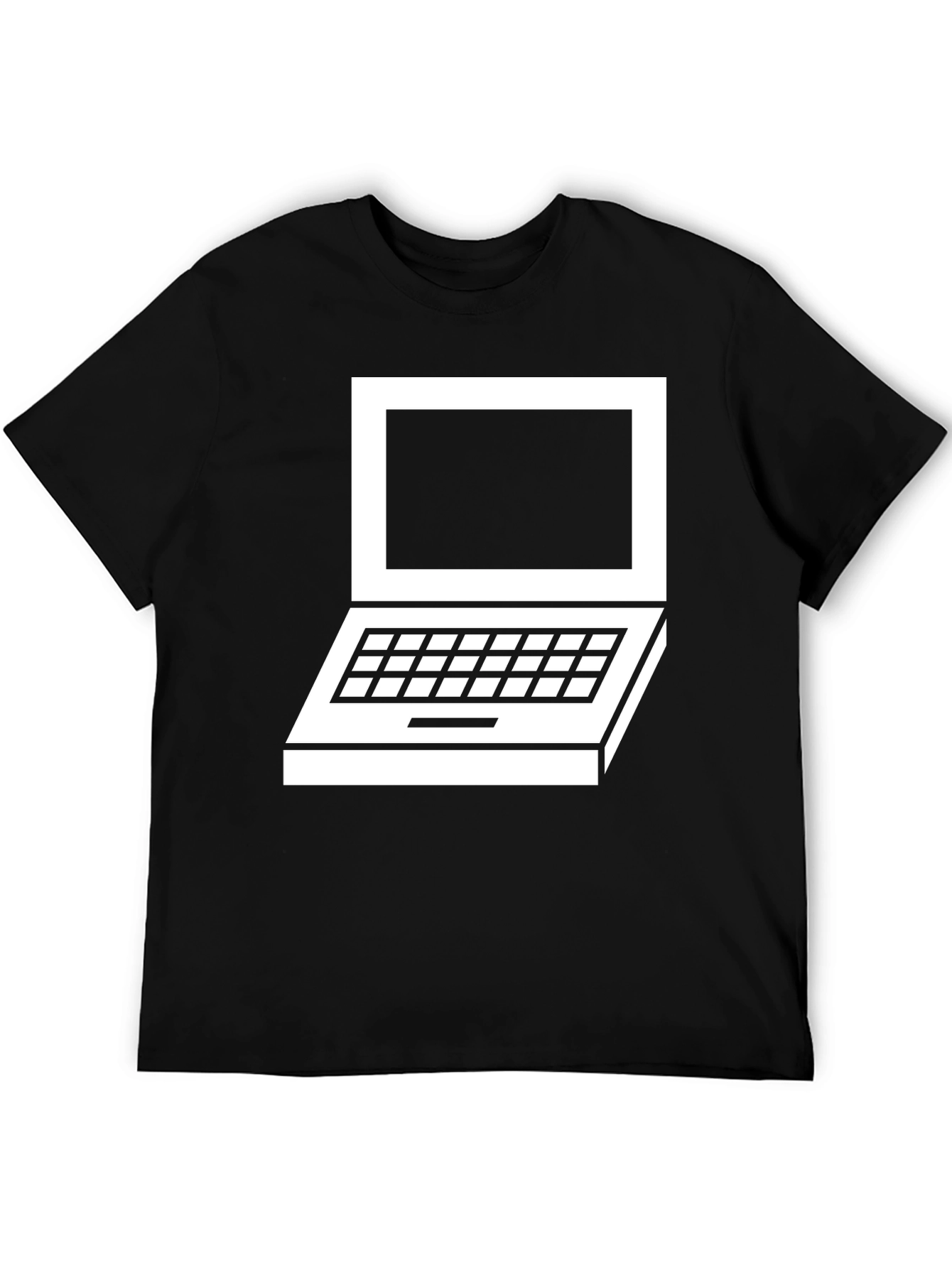Retro Laptop Graphic Tee - Classic Design