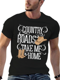 Country Roads Graphic T-Shirt - Cowboy Theme
