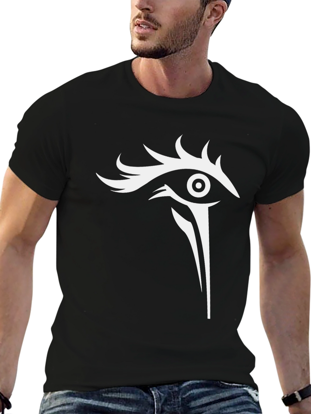 Eye Graphic Black Tee Shirt