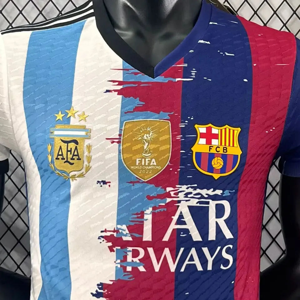 MESSI #10 Argentina x BA Special Edition Player Version Soccer Jersey Detail 2