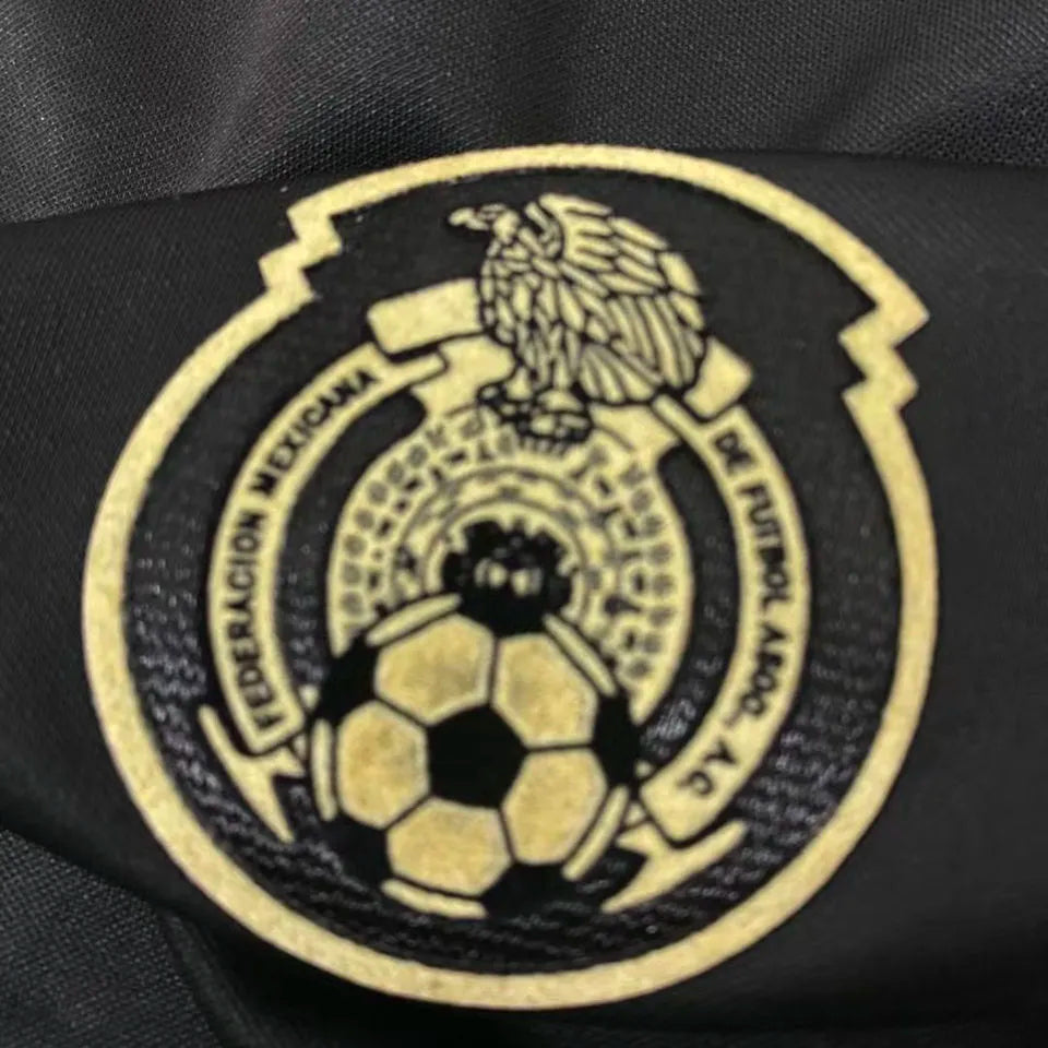 2011/12 Mexico Away Black Retro Soccer Jersey Detail 3
