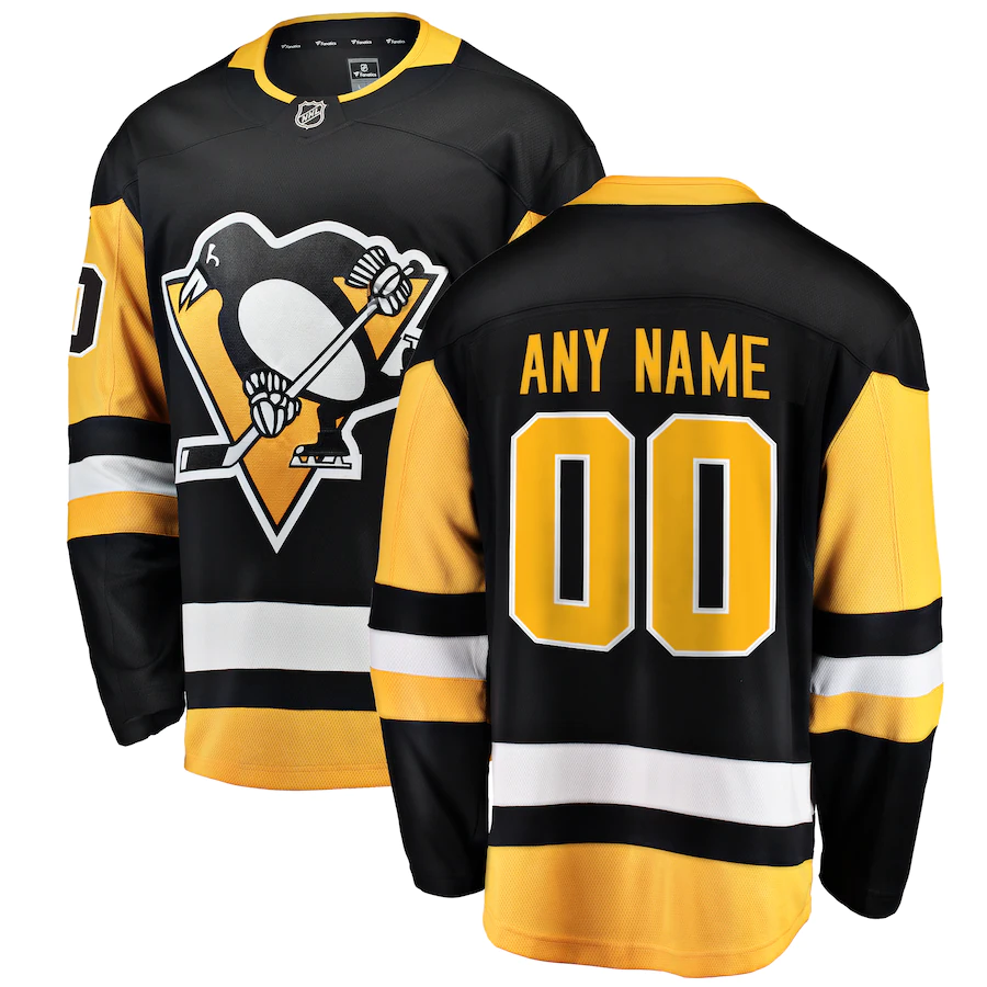Men's Pittsburgh Penguins Fanatics Branded Black Custom Player Jerseys
