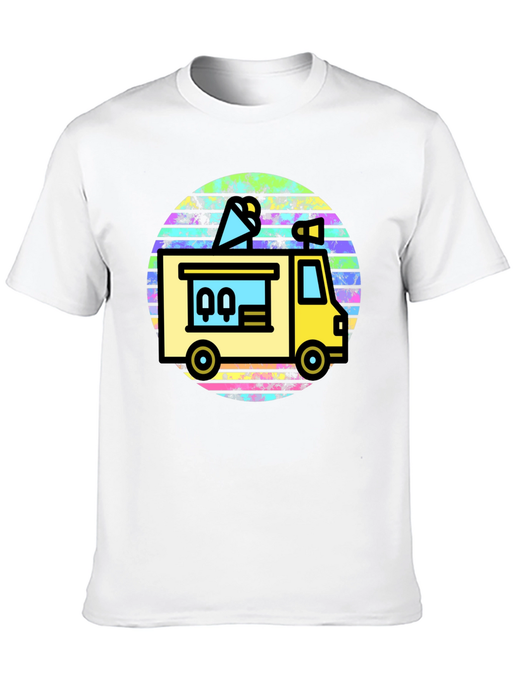 Retro Food Truck Graphic Tee - Black