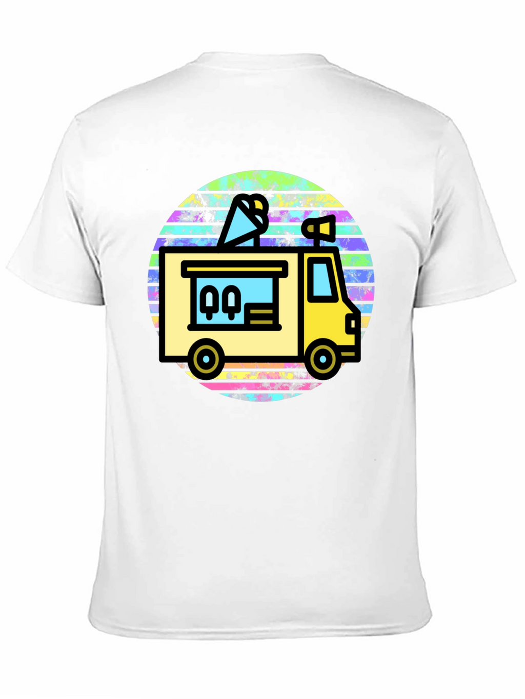 Retro Food Truck Graphic Tee - Black