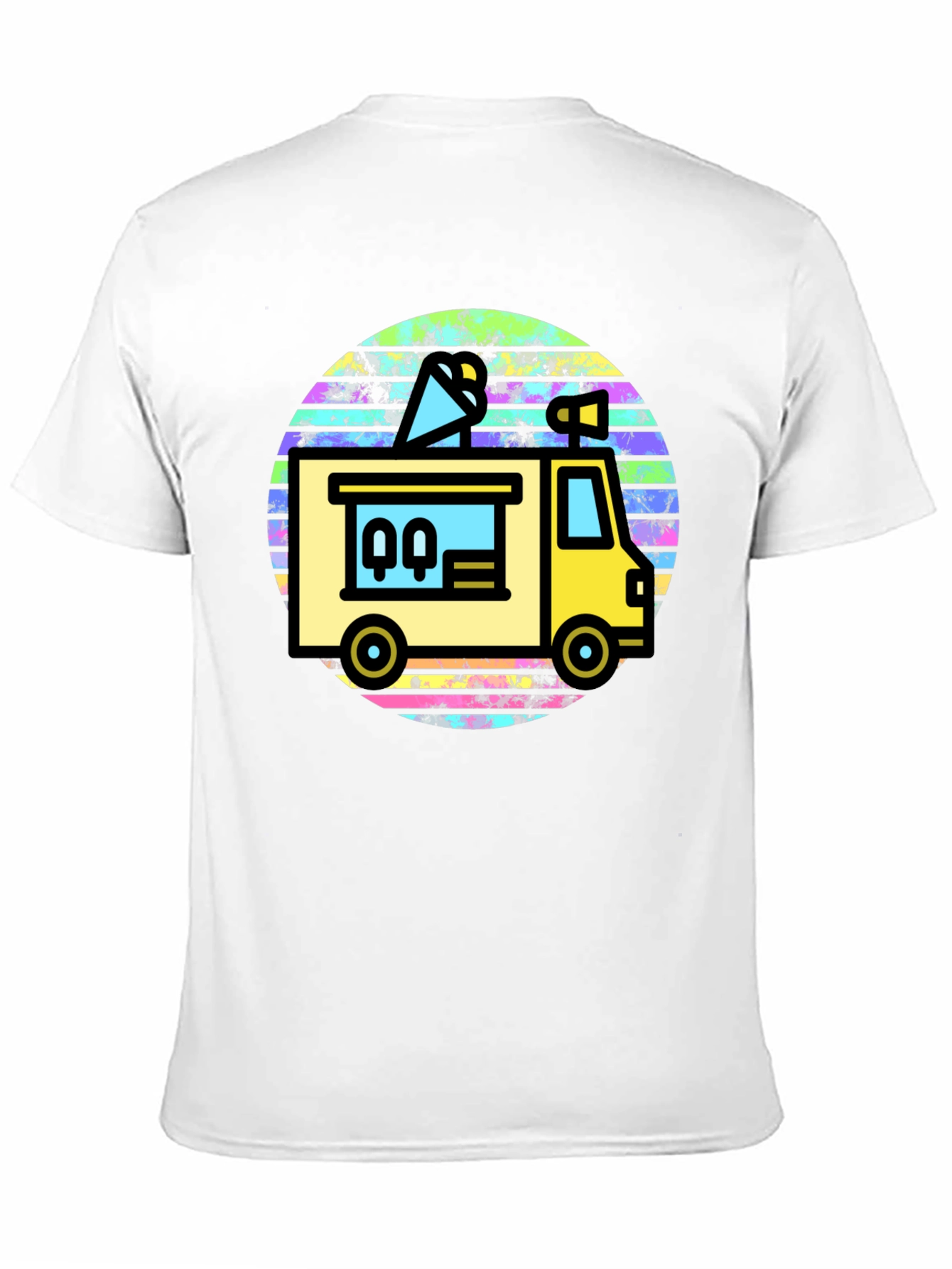 Retro Food Truck Graphic Tee - Black