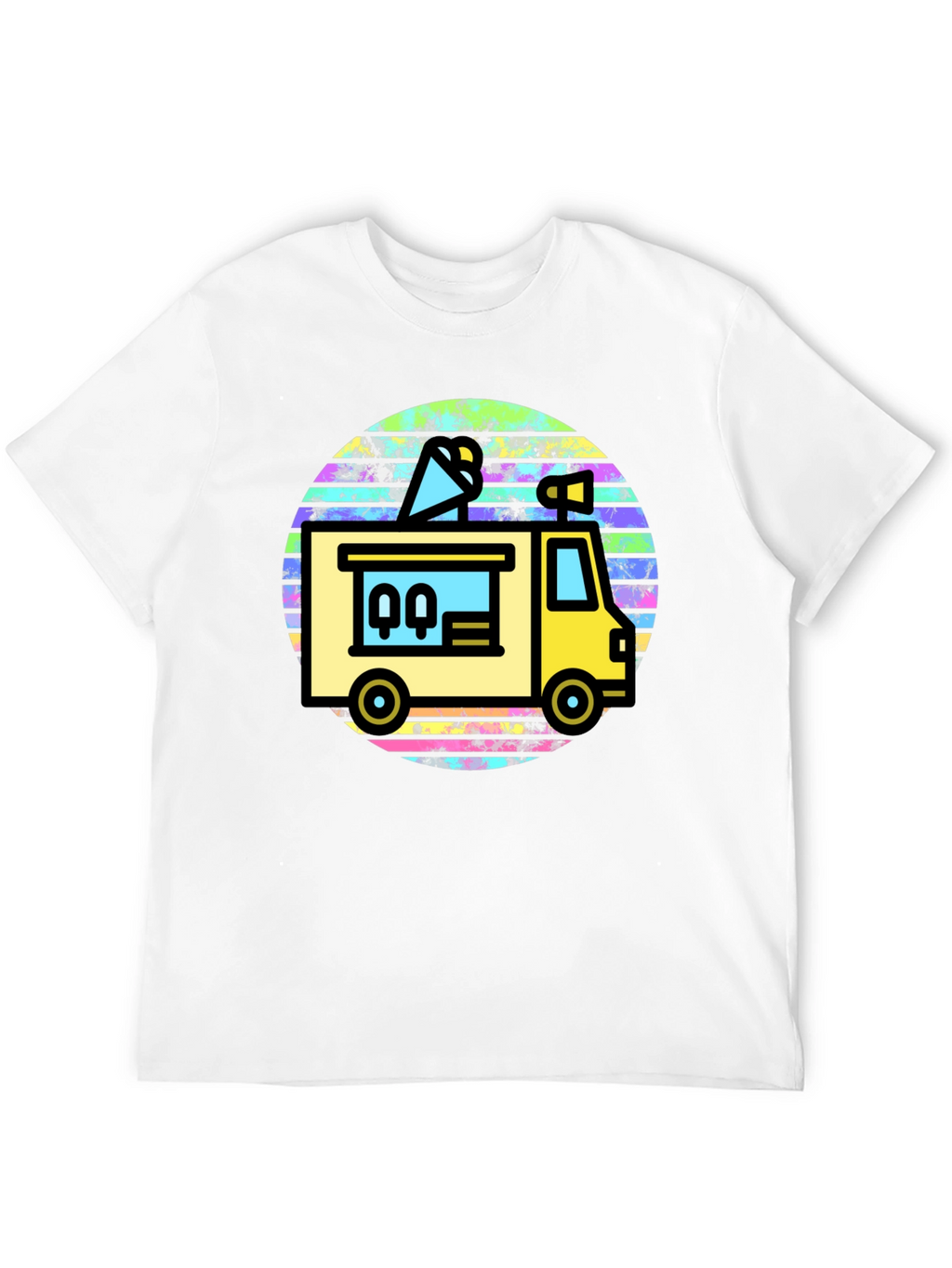 Retro Food Truck Graphic Tee - Black