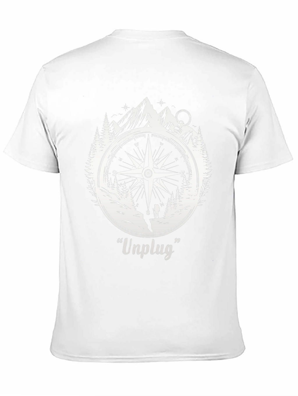 Unplug Compass Graphic Tee - Adventure Awaits