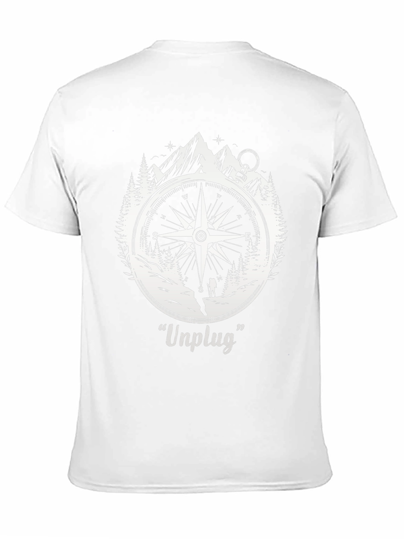 Unplug Compass Graphic Tee - Adventure Awaits