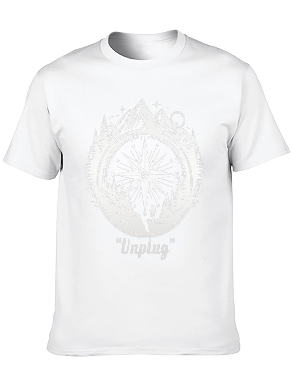 Unplug Compass Graphic Tee - Adventure Awaits
