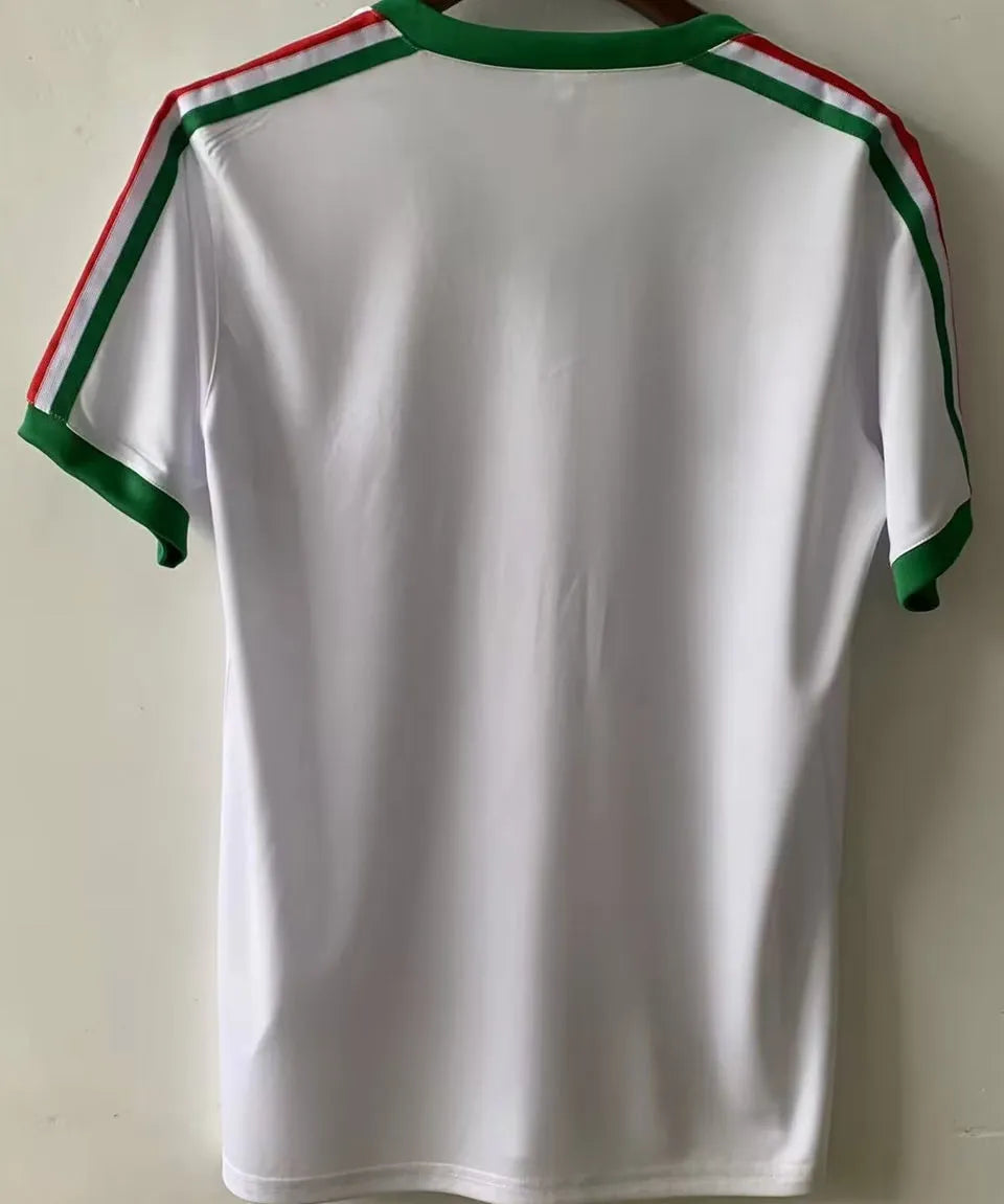1983 Mexico Away White Retro Soccer Jersey Back