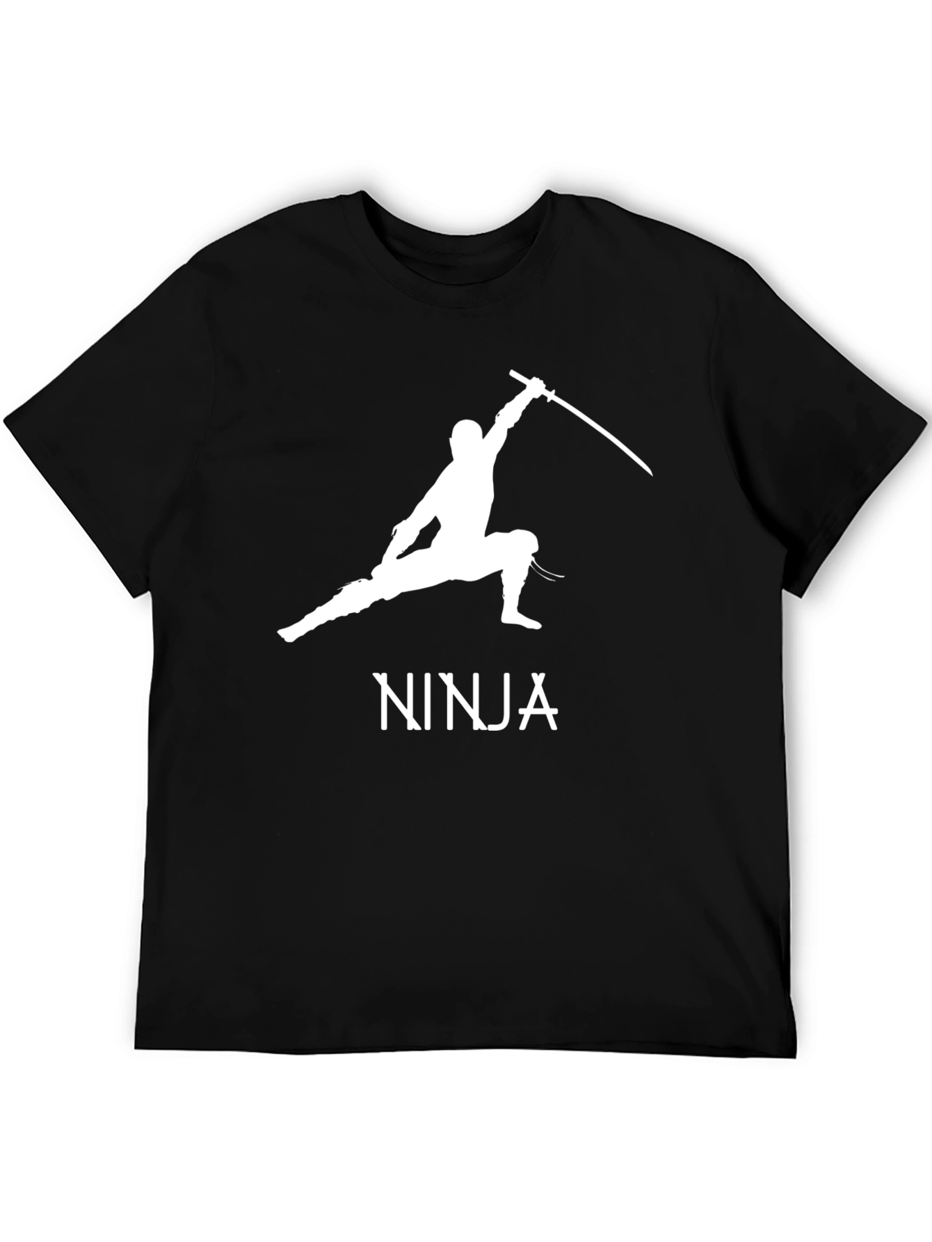 Ninja Warrior Black T-Shirt - Martial Arts Katana Tee