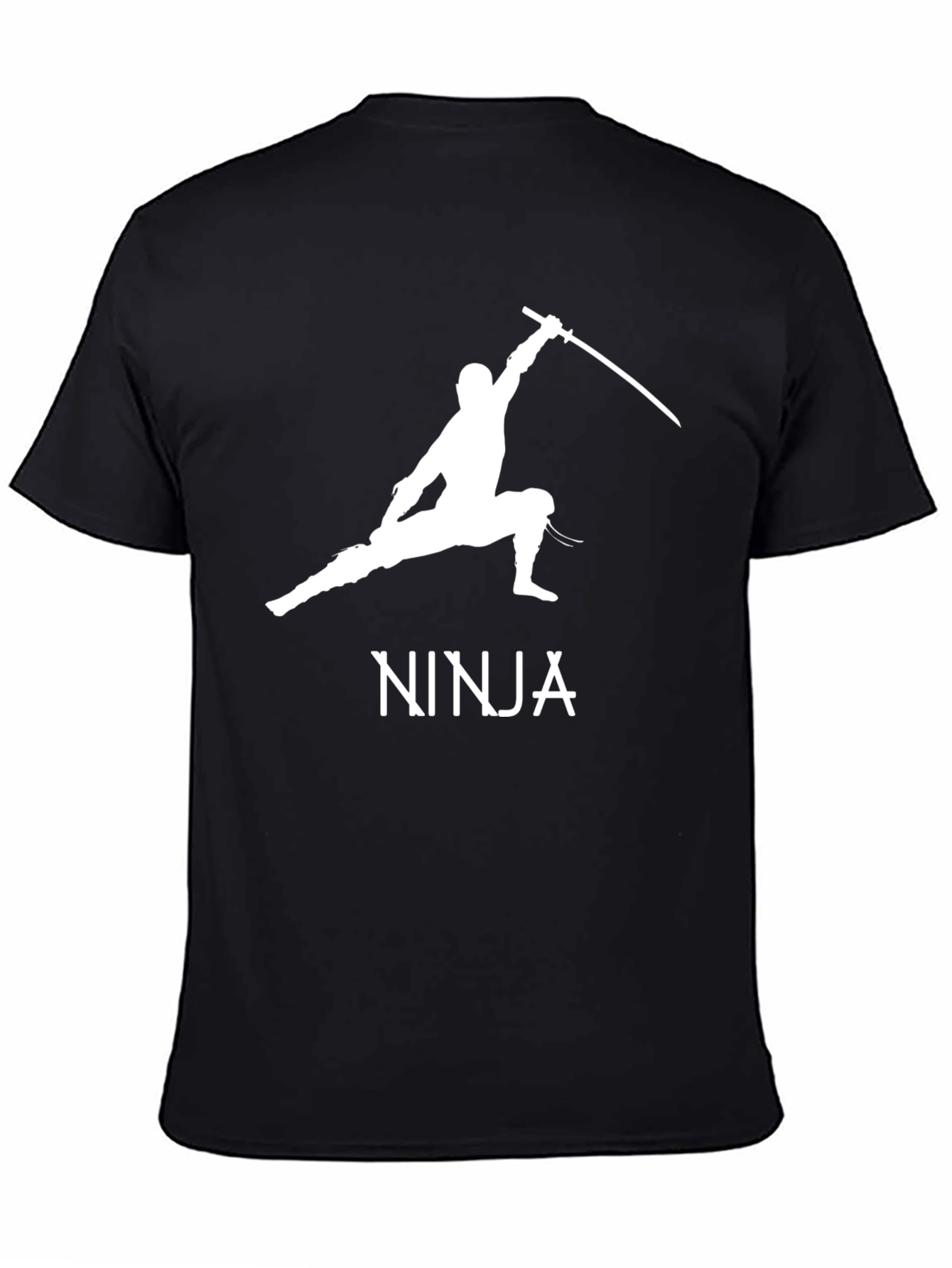Ninja Warrior Black T-Shirt - Martial Arts Katana Tee
