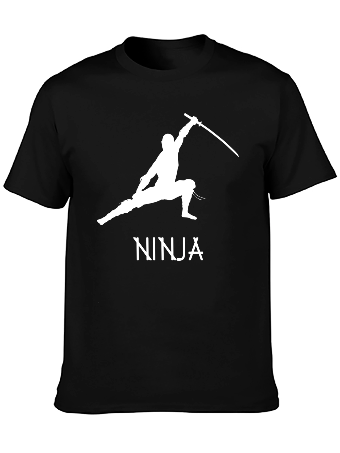 Ninja Warrior Black T-Shirt - Martial Arts Katana Tee