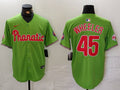 Men's Philadelphia Phillies Zack Wheeler #45 Green Limited Player Jerseys