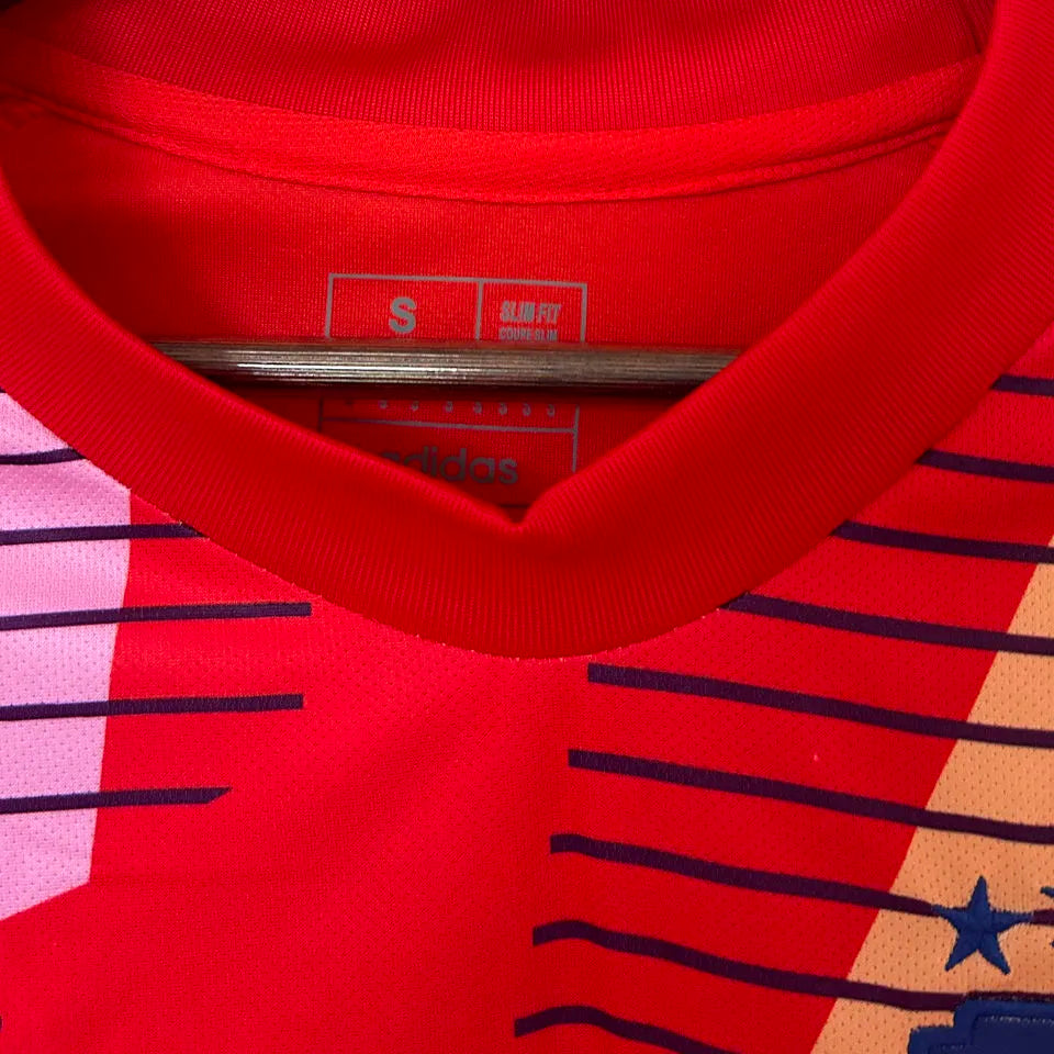 2024/25 Argentina Red Goalkeeper Fans Soccer Jersey Detail 1