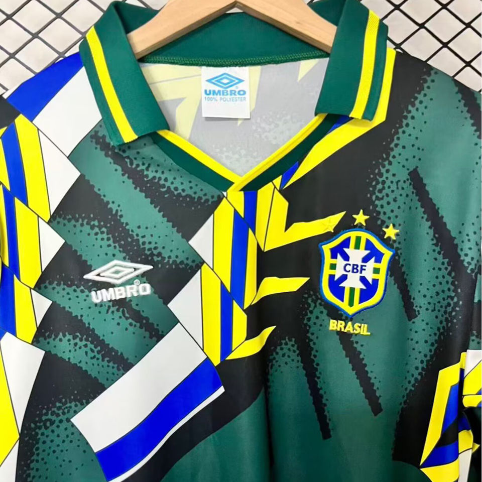 1994 Brazil Green GK Retro Long Sleeve Soccer Jersey Item NO.: 2145521 Detail 1