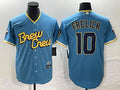 Men's Milwaukee Brewers Sal Frelick #10 Powder Blue 2022 City Connect Replica Player Jerseys
